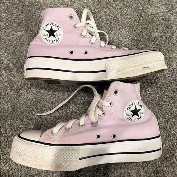 Classic High-Top Canvas Sneakers in Light purple - Women - Picture 3 of 6